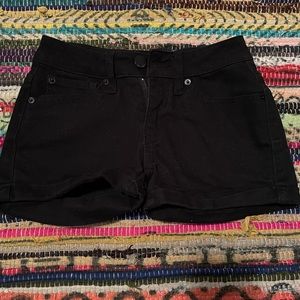 Black jean shorts, size 1